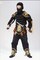 The Costume Center Black and Yellow Ninja Warrior Muscle Boy Child Halloween Costume - Large